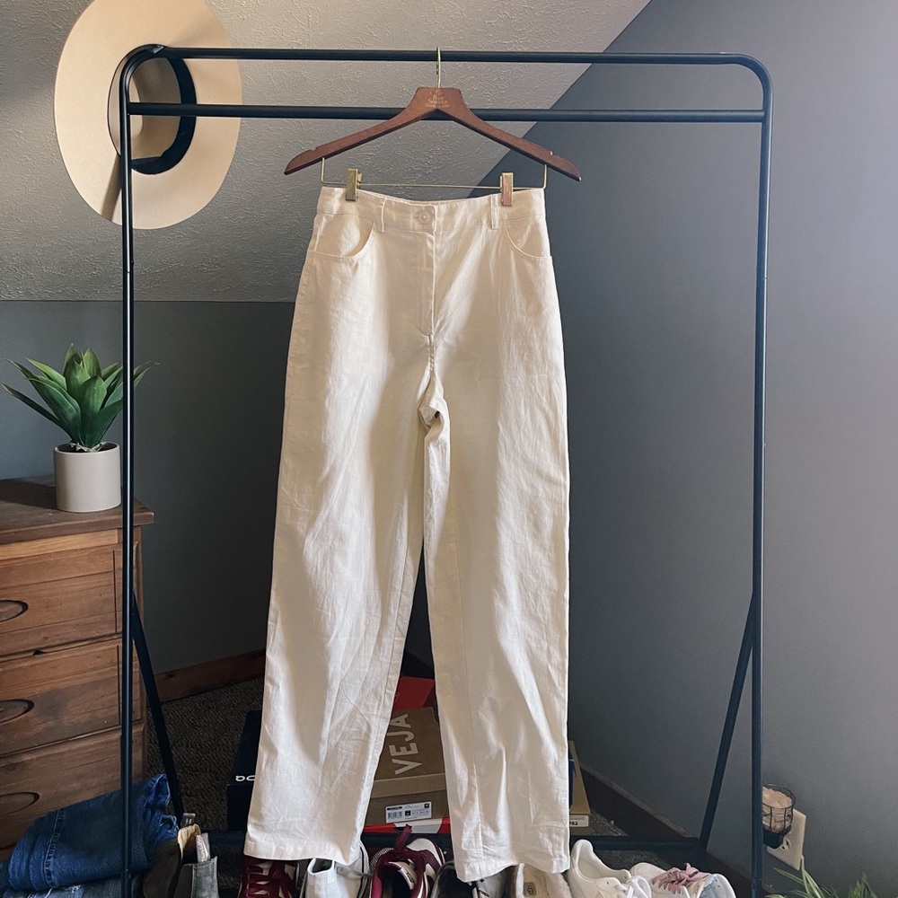 NA-KD linen beige pants, size EU 36